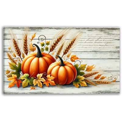 Art sur toile de récolte de citrouille rustique