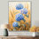 Anneaux hortensias dans la récolte de maïs - art mural hortensias