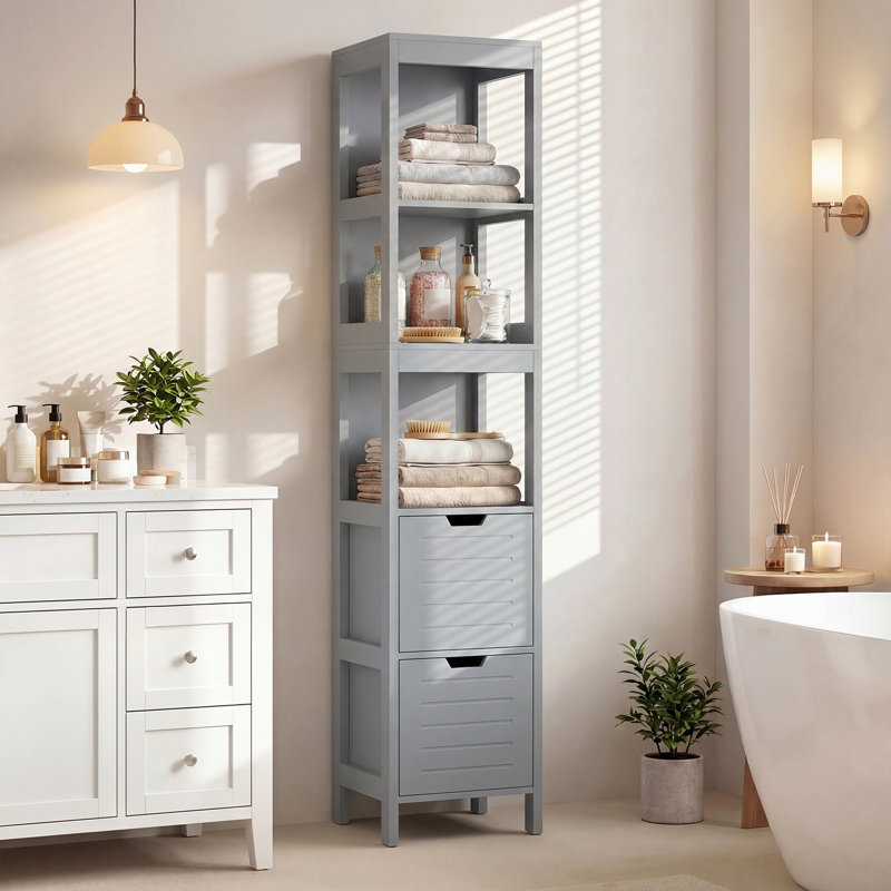 Freestanding Bathroom Storage, Grey