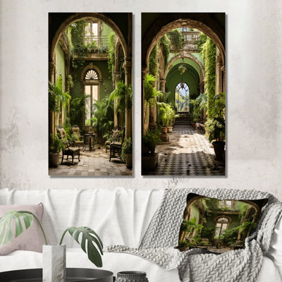 Cuba Colonail Charm Oasis - ensemble de 2 décorations murales de paysage cubain