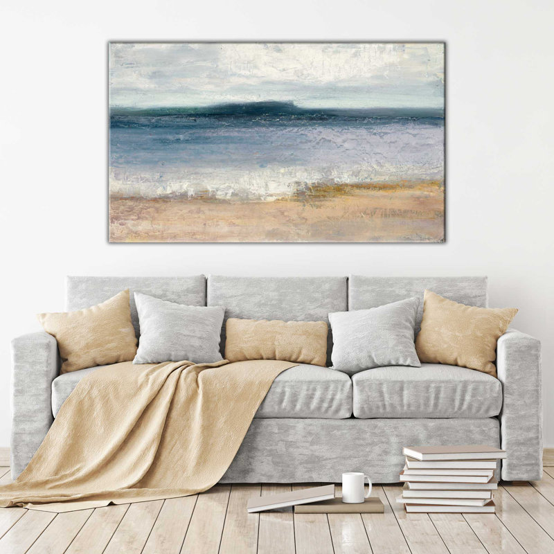 «Indigo Isle», reproduction de peinture acrylique sur toile, H 18 po x l 30 po x P 1 po, Toile tendue