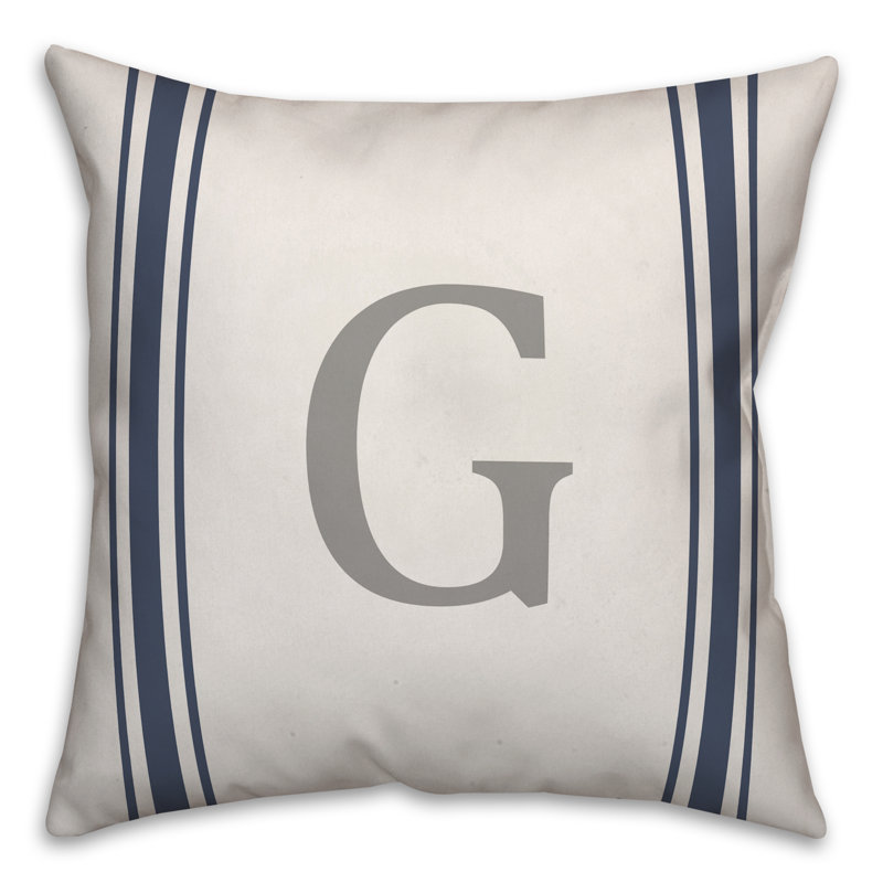 Reversible Throw Pillow, G