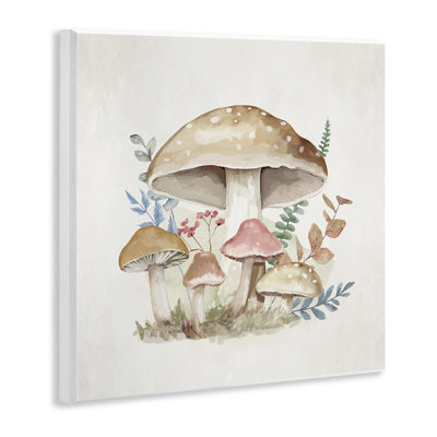 Plaque murale champignon neutre, design par Mollie B.