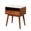 Table de bout 1 pièce avec table d'appoint en faux marbre et tiroir
