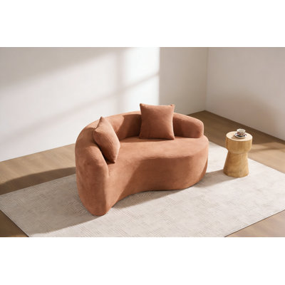 S-Curved Chenille Sectional Sofa