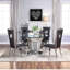Chaise d'appoint rembourrée Bleidy en noir et argent (ensemble de 2)