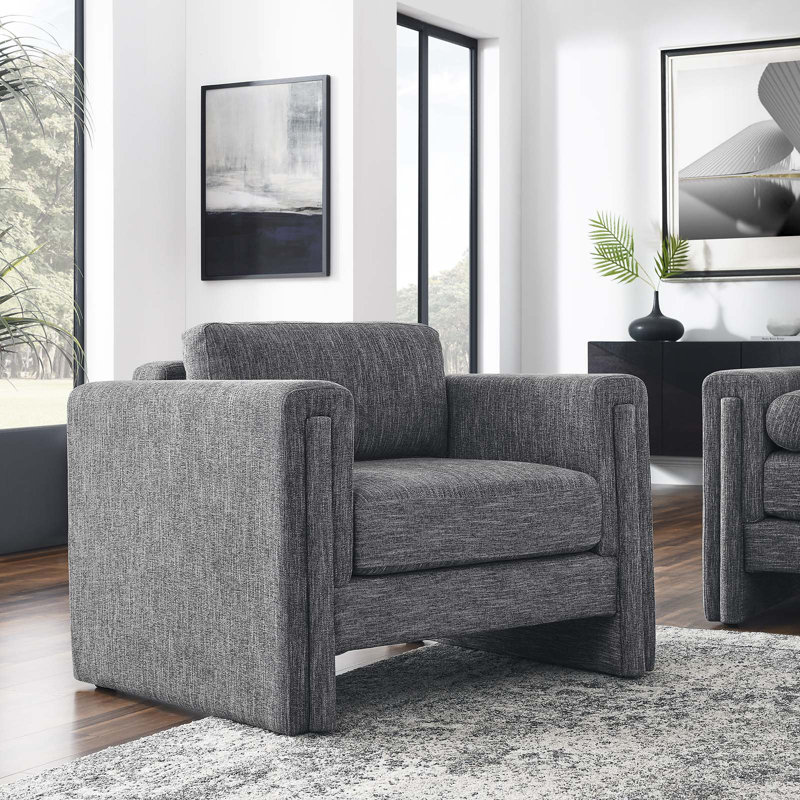 Modway Visible Armchair, Gray Polyester Blend