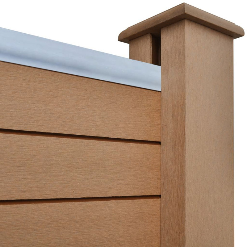 Padula 7386cm H x 11142cm W Brown Composite Fence Panels