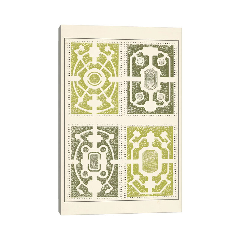 Green Garden Maze II by J.F. Blondel - Wrapped Canvas Print, 101.6 cm H x 66.04 cm W x 1.91 cm D