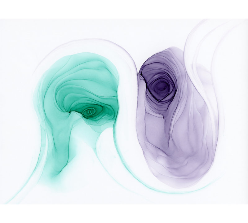 Orbits Print by KC Pollak, Black Framed Canvas, 46" H x 61" W, 45" H x 60" W