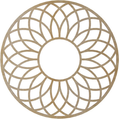 Médaillon de plafond en bois ajouré 30 pi x P 10 1/4 po x P 3/8 po Hickory