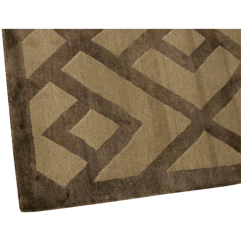 Handmade Silk and Wool Area Rug