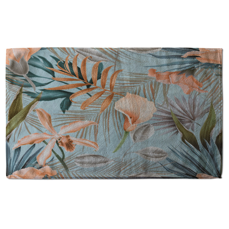 Cotton Floral Waffle Kitchen Towel