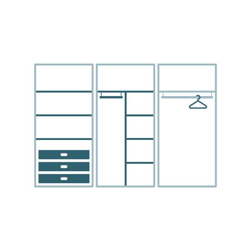 Leaver 87cm Wide Closet System