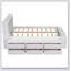 Lit double avec rangement sous le lit et armoire de bout-433856862