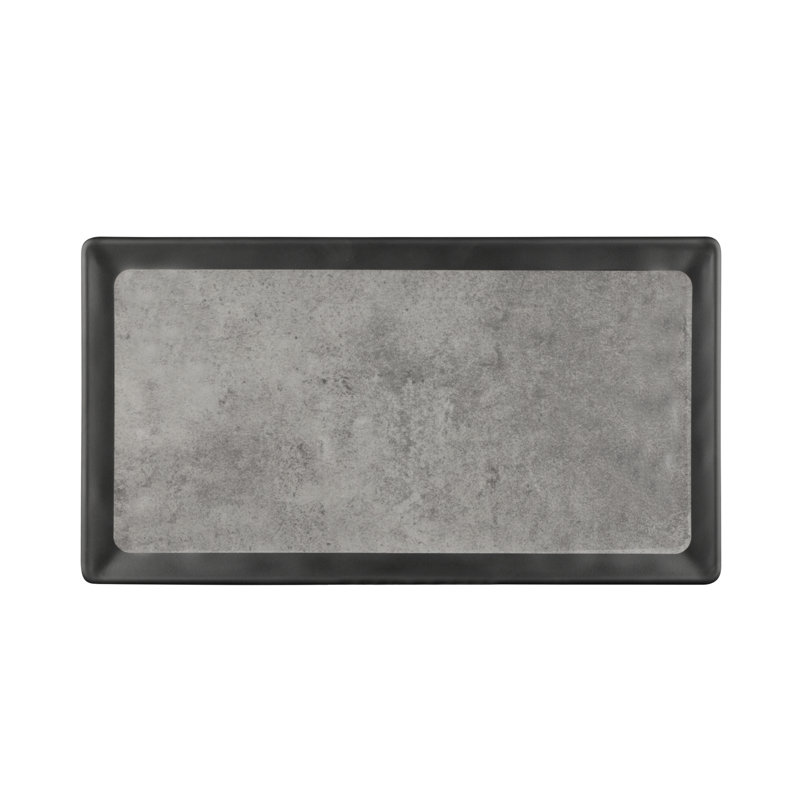 Elite Global Solutions Kobe Melamine Tray, 0.5" H x 12.63" W x 6.88" D, Silver