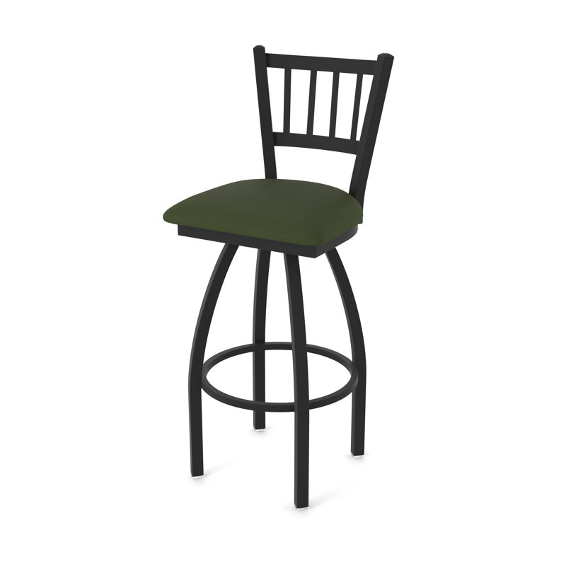 Tabouret pivotant XL 810 Contessa, Noir froissé, Vinyle - pin Canter, Très haut (assise de 36 po de hauteur)