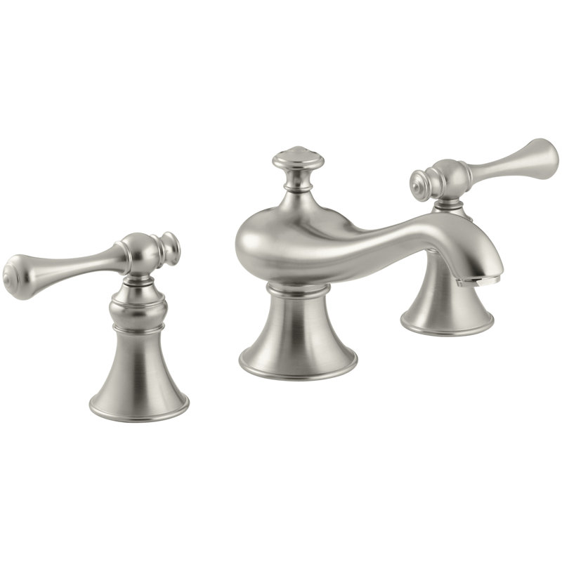 Revival Widespread Bathroom Faucet with Drain Assembly, Vibrant Brushed Nickel