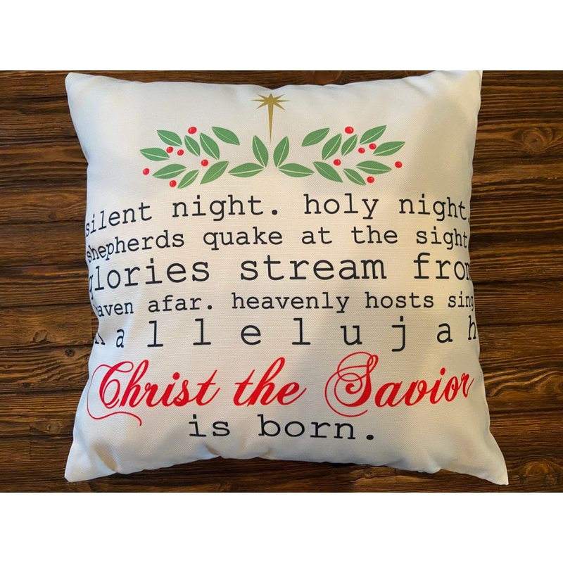 Silent Night Christmas Pillow