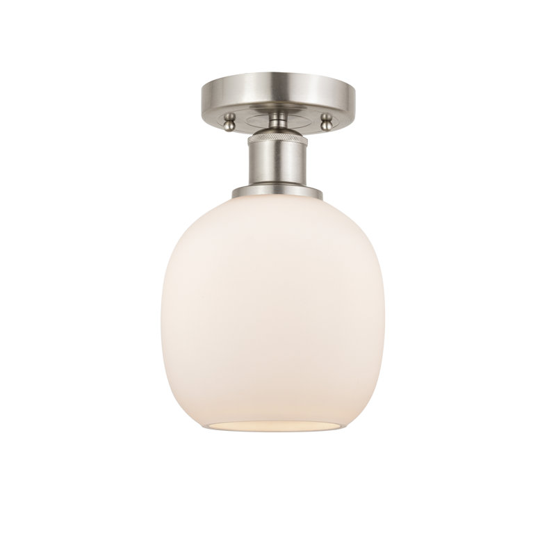 Plafonnier semi-encastré 6 lumières Carlucci, Nickel satiné brossé