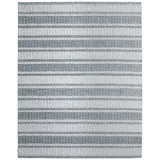 Aberdeen Hand Knotted Wool Striped Area Rug in Gray