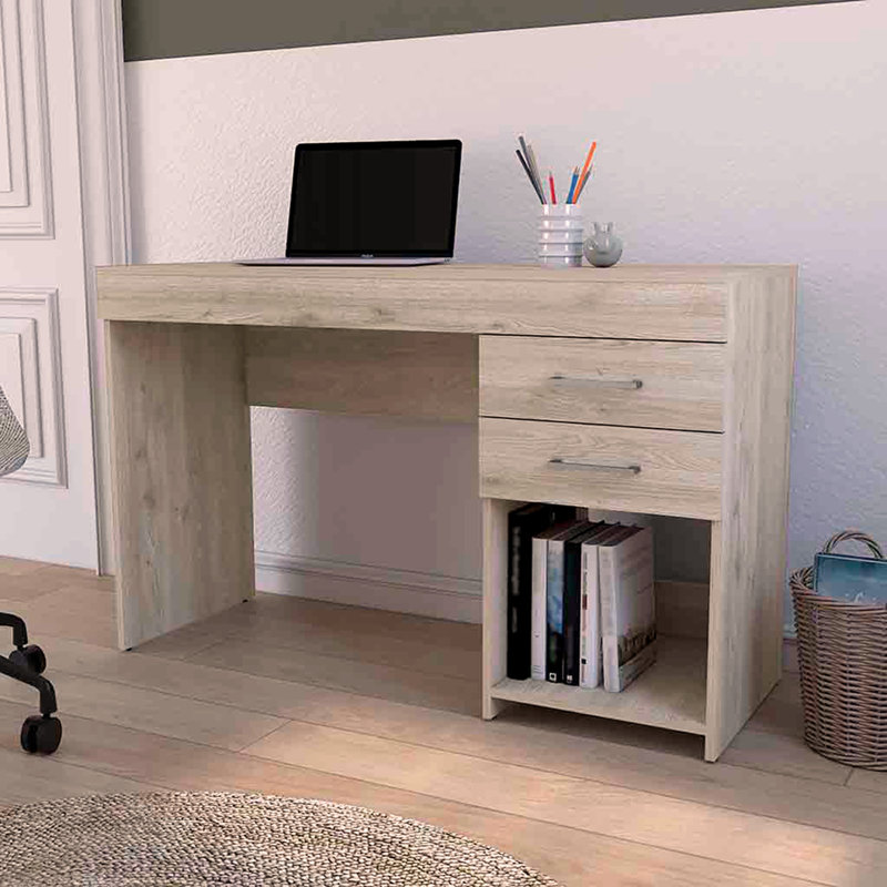 Bureau d'ordinateur Austin, deux tiroirs, une armoire