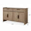 Katsikis 4-Door Wood Server, Cocoa