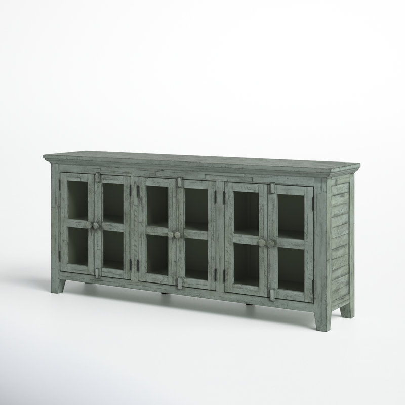 Buffet en bois d'acacia massif Knorr, Côté vague