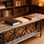 Table basse, console à 2 niveaux, canapé moderne-1877174733-1877174730