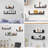 Keokee 3 Pieces U Shaped Floating Float Shelves Glossy Matte Finish Easy Mounted Wall Shelves-2098425877