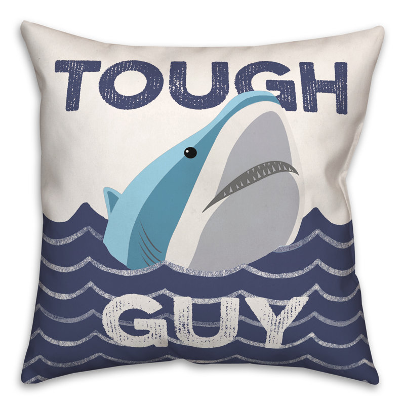 Coussin robuste requin , 20 po X 20 po