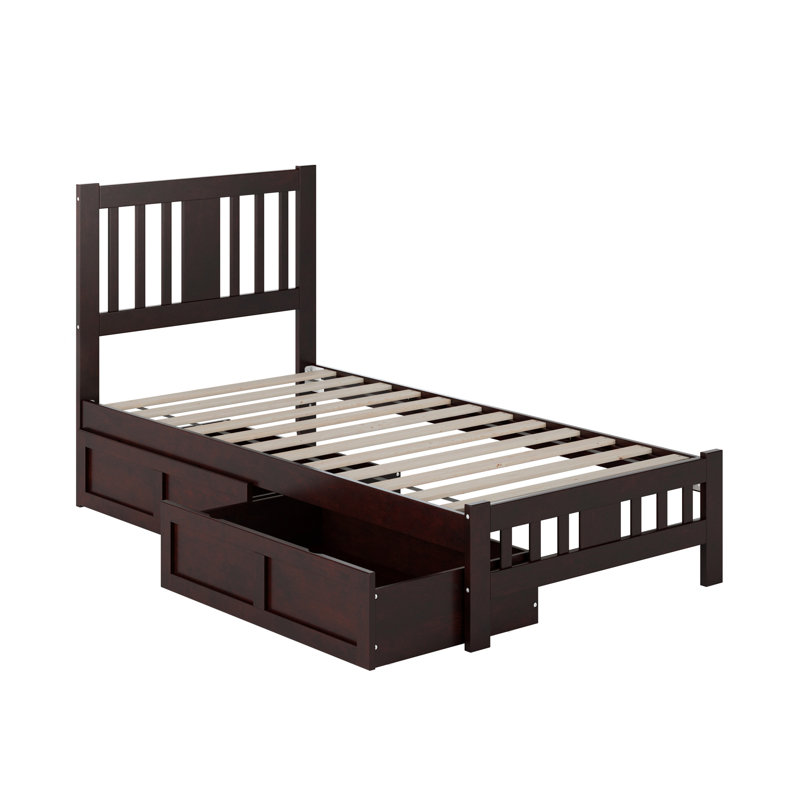 Yarelie Slat Storage Bed, Twin, Espresso