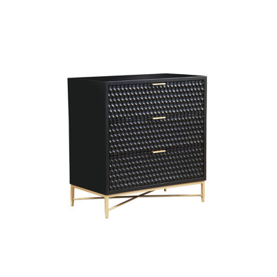 Commode standard en bois à 3 tiroirs l 32 po Capra