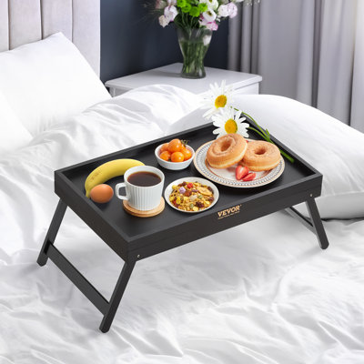 Plateau de petit déjeuner avec pieds pliables et pente ajustable 20 po Ebern Designs