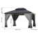 12' x 14' Outdoor Gazebo with Double Curtains, Ventilated Roof Mosquito Net and Sturdy Iron Frame for Patio Garden or Backyard