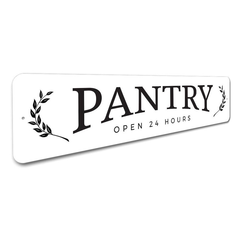 Plaque en aluminium Pantry, H 6 po x l 24 po x P 0,06 po