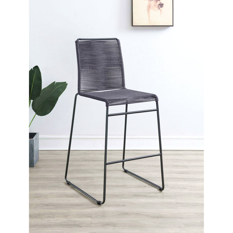 Ensemble de 2 chaises de bar en corde tissée