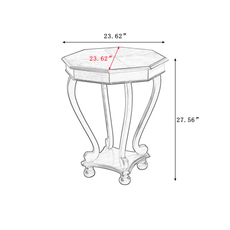 Table de bout Modern, Brun noyer