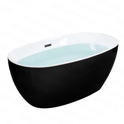 59" x 32" Freestanding Soaking Bathtub