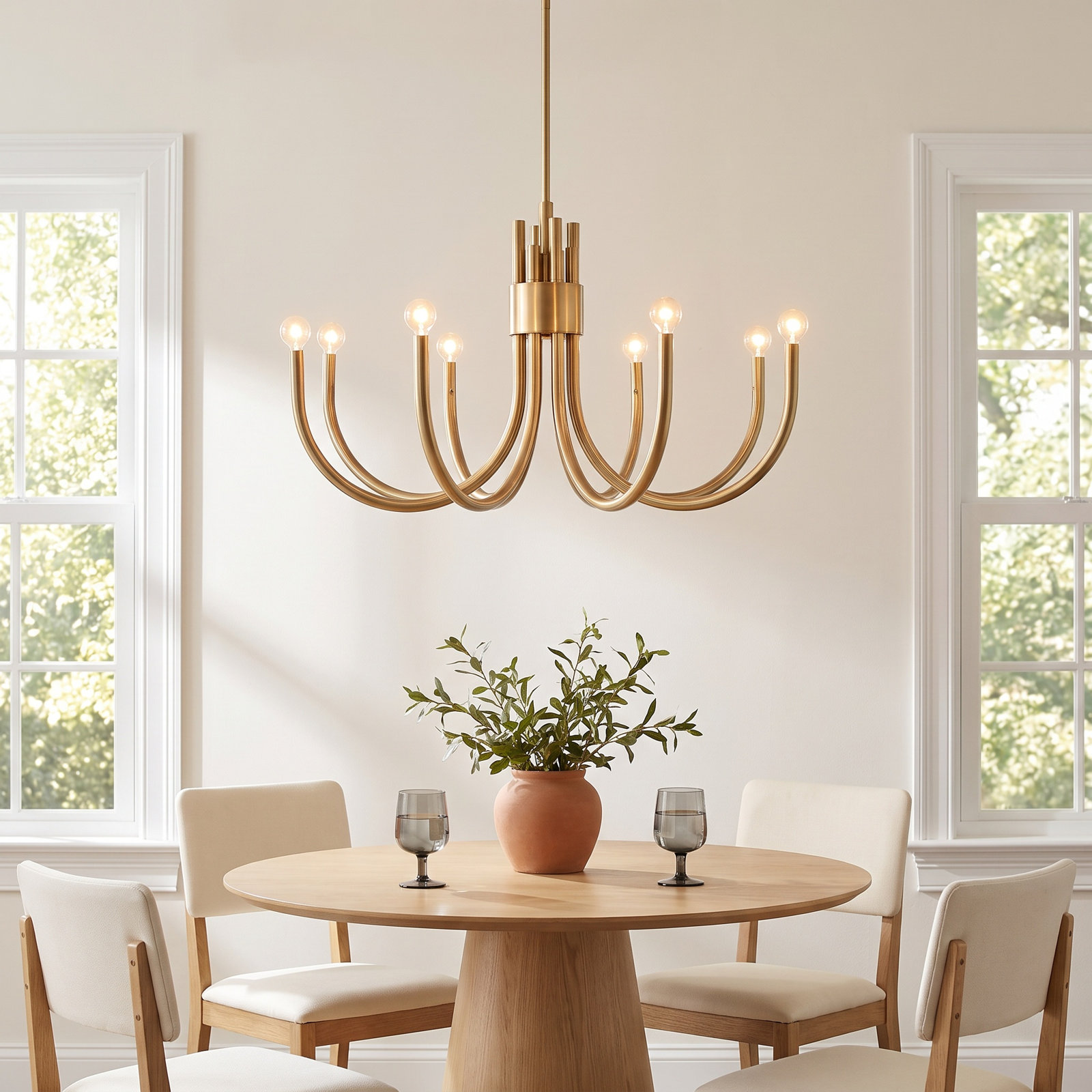 Sorrento 8-Light Chandelier, Brass