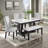 1pc Transitional Upholstered Dining Bench Light Gray Upholstery Finish Legs Nailhead Tufted Seat Dining Room Bedroom Living Room Furniture