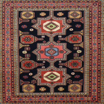 Tapis brun/noir traditionnel Obermeyer