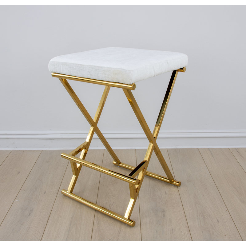 Tory Upholstered Stool with Metal Frame