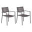 Eiland Powder Coated Aluminum Outdoor Stackable Dining Armchair-660212133