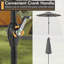 Parasol de table d'extérieur moderne avec 8 nervures robustes à l'épreuve du soleil-1824860214