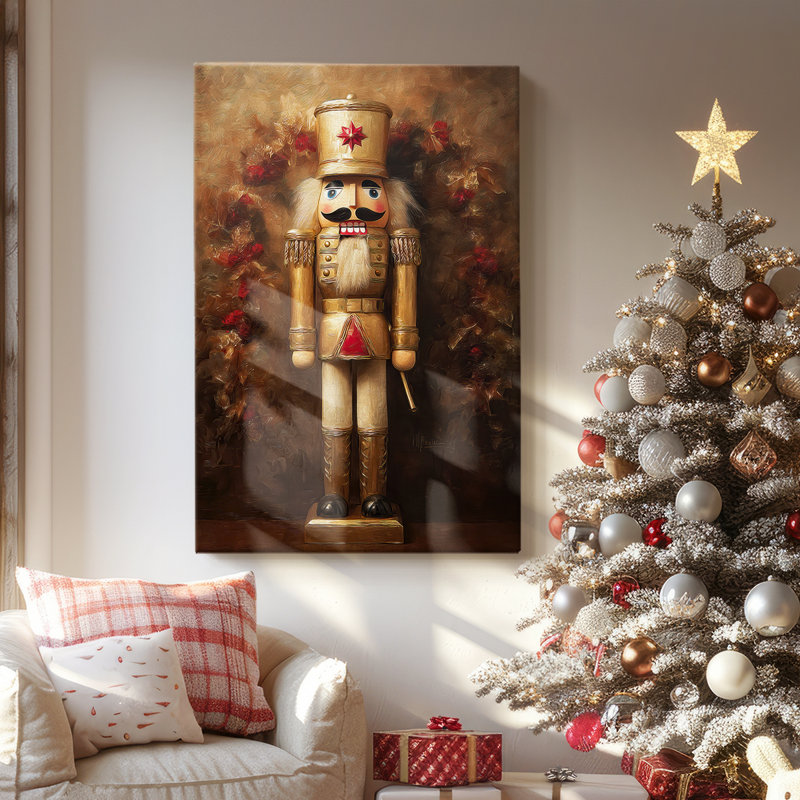 Candlelit Sleigh Hearth-Premium Gallery Wrapped Canvas, 36" H x 24" W