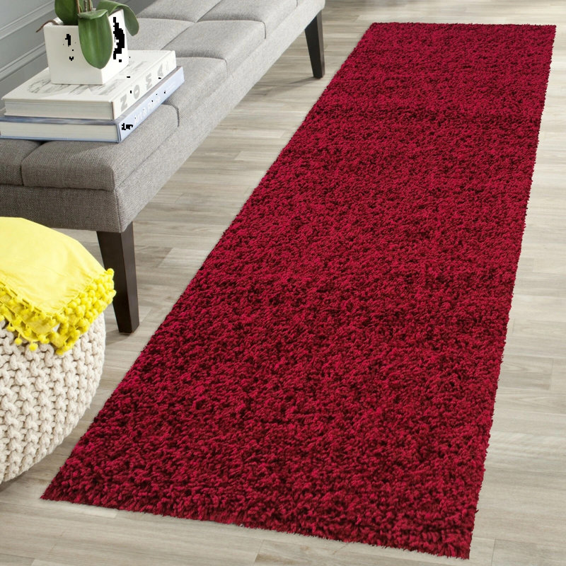 Solid Colour Shag Area Rug, Runner 60 x 220 cm