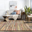 Tapis rouge tressé à la main de style bohème Lovetto-25853289