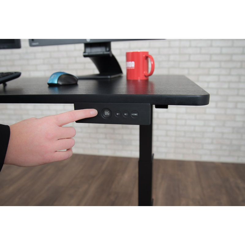 Maceyn Adjustable Metal Base Standing Desk, Black
