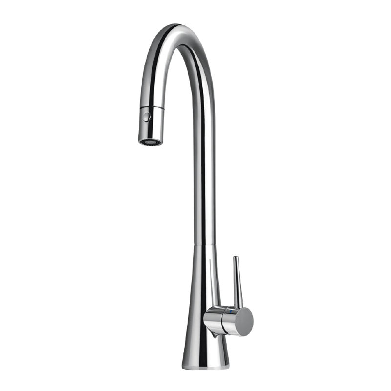 Robinet de cuisine à poignée simple Soma, Chrome poli